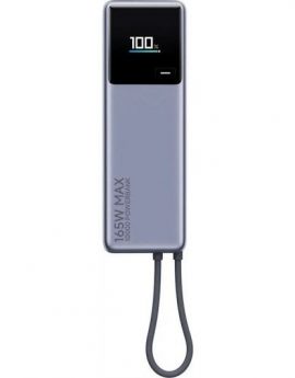 Powerbank 10000mAh Xiaomi Power Bank Integrated Cable/ 165W/ Gris