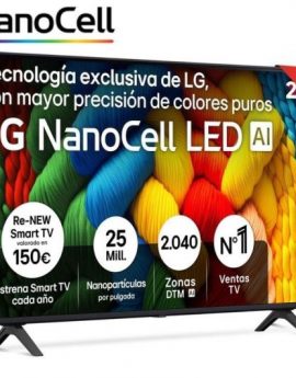 Televisor LG NanoCell 50NANO80A6B 50'/ Ultra HD 4K/ Smart TV/ WiFi