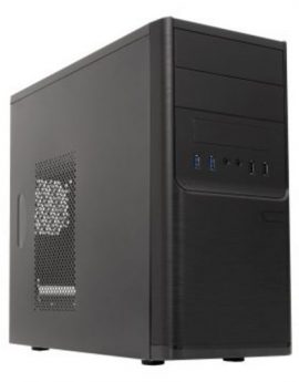 Caja Micro Atx Unykach Matx Dark Shadow Caja Negra con 2 Bahías de 5.1/4 con F.a 300w 85% Ee