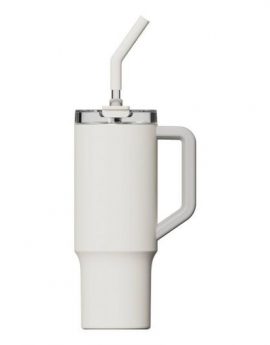 Tazón Xiaomi Straw Mug 1L Blanco Acero Inoxidable Asa Antideslizante