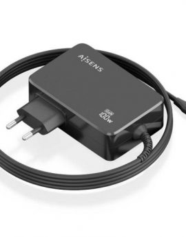 Cargador de Portátil GaN Aisens ASCH-1PD100WL50-BK USB Tipo-C/ 100W/ Automático/ Voltaje 5-20V