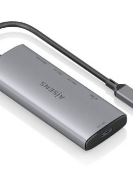 Docking USB Tipo-C Aisens ASUC-6P029-GR/ 1xHDMI/ 1xUSB/ 2xUSB Tipo-C/ 1xLector de Tarjetas/ Gris
