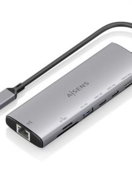 Docking USB Tipo-C Aisens ASUC-7P032-GR/ 1xHDMI/ 1xUSB/ 2xUSB Tipo-C/ 1xRJ45/ 1xLector Tarjetas/ Gris