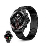 Ksix Titanium Reloj Smartwatch Pantalla Amoled 1.43' con 2 Correas Negro