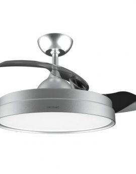 Cecotec EnergySilence Aero 4280 Invisible Steel Ventilador de Techo con Aspas Retráctiles y Luz 40W