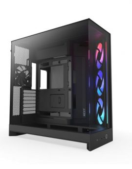 Caja NZXT H9 Flow RGB 2025 Dual-Chamber Midi Tower ventiladores RGB - Negro