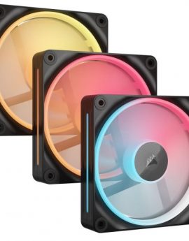 Corsair iCUE LINK LX120-R RGB Pack Triple Ventilador Suplementario PWM 120mm Negro
