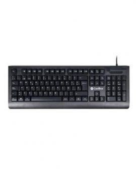 CoolBox COO-TEC04DNI Teclado USB con Lector de Tarjetas Inteligentes Negro