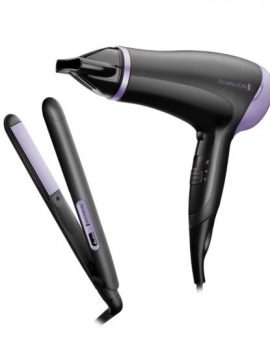 SET Secador Plancha del Pelo Remington Style Essentials Ionico y Ceramico