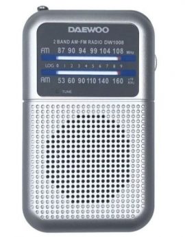 Radio Portátil Daewoo DW1008/ Plata