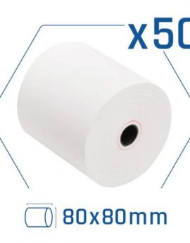 iggual Pack 50 rollos papel térmico sin BPA 80x80mm