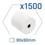 iggual Pack 1500 rollos papel térmico sin BPA 80x80mm