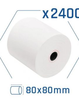 iggual Palet 2400 rollos papel térmico sin BPA 80x80mm