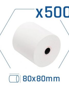 iggual Pack 500 rollos papel térmico sin BPA 80x80mm