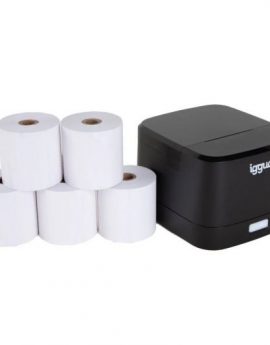 iggual Kit impresora térmica TP EASY 58 + 5 rollos papel 58mm