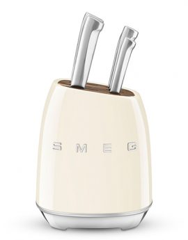 Smeg KBSF02CR Bloque con 6 cuchillos Crema