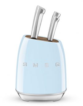 Smeg KBSF02PB Bloque con 6 cuchillos Azul Pastel