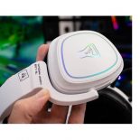 The G-Lab Korp Radium Auriculares Gaming RGB Multiplataforma Blancos