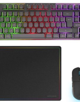 Pack Gaming Mars Gaming MCPWTKL/ Teclado Inalámbrico + Ratón Inalámbrico + Alfombrilla
