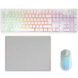 Pack Gaming Mars Gaming MCPWX/ Teclado Inalámbrico + Ratón Inalámbrico + Alfombrilla - MCPWXWES