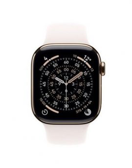Apple Watch Series 11/ GPS/ Cellular/ 46mm/ Titanio Dorado/ Correa Deportiva Rosa Rubor (S/M) Reacondicionado