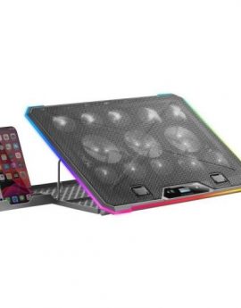 Soporte Refrigerante Mars Gaming MNBC23 para Portátiles hasta 17'/ Iluminación LED