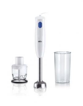 Braun MultiQuick 1 Batidora de Mano 450W Accesorio Picadora 350ml Vaso Medidor 600ml Blanco