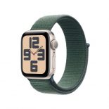 Apple Watch SE 3rd V2/ GPS/ 40mm/ Caja de Aluminio Blanco Estrella/ Correa Loop Deportiva Verde Lago