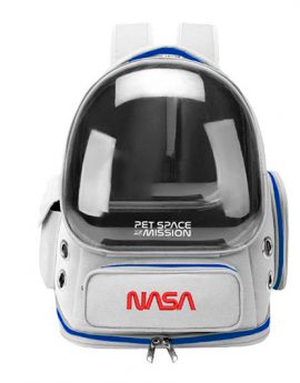 Mochila transportadora Daewoo Nasa Pets Blanco/Azul