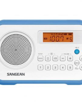 Sangean PRD-18 Radio Digital Portátil Despertador Blanco/Azul