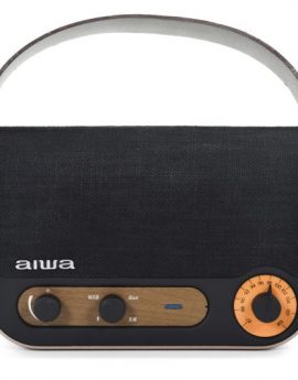 Aiwa RBTU-600 Vintage Radio Digital Portátil con Bluetooth 5W Negra