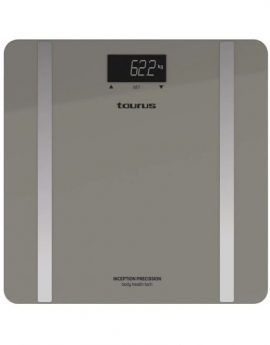 Taurus Inception Precission Plaza Báscula inteligente LCD 180kg cristal templado 10 usuarios