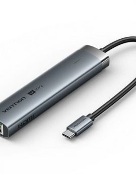 Docking USB Tipo-C Vention TGNHB/ 1xUSB 3.2 Tipo-C/ 2xUSB/ 1xHDMI/ 1xRJ45/ 1xUSB Tipo-C PD