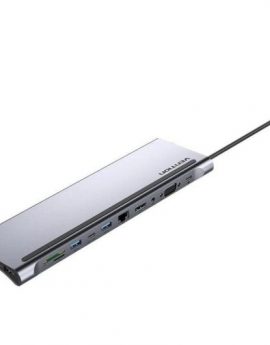 Docking USB Tipo-C Vention THTHC/ 1xHDMI/ 1xVGA/ 3xUSB/ 1xUSB Tipo-C/ 1xUSB Tipo-C PD/ 1xRJ45/ 1xLector Tarjetas SD y MicroSD/ Jack 3.5/ Gris