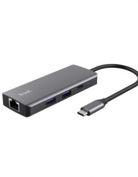 Docking USB Tipo-C Trust Dalyx/ 2xUSB/ 2xUSB Tipo-C/ 1xHDMI/ 1xRJ45/ Gris