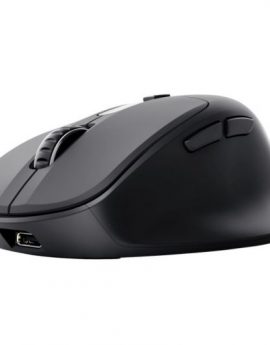 Ratón Ergonómico Inalámbrico Trust Zevo 25991/ Batería recargable/ Hasta 4000 DPI/ Negro