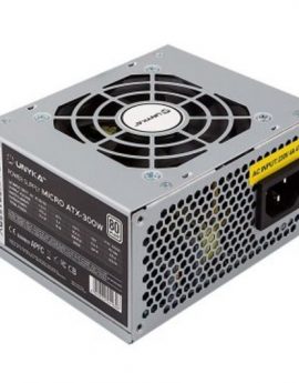 Fuente de Alimentacion Unykach Sfx 52002 300w 85% de Eficiencia Energetica Apfc Activo Ventilador 80mm Silencioso
