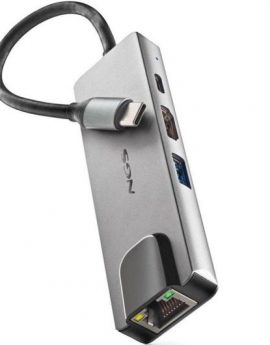 Docking USB Tipo-C NGS WonderDock Supra/ 1xUSB/ 1xUSB Tipo-C DP/ 1xHDMI/ 1xRJ45