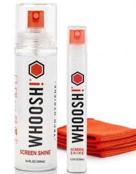 Kit Limpiador de Pantallas Whoosh Kit DUO WSH004/ Spray 100ml + Spray 8ml + 2 Paños Microfibra