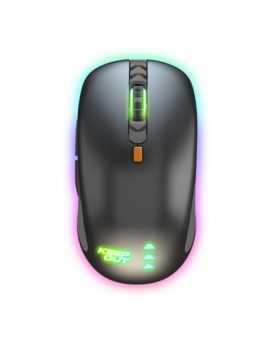 Keep Out X5PRO Ratón Gaming Ambidextro USB Óptico 4000 DPI Negro