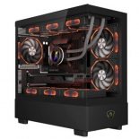 Caja Microatx Keep Out Xc-301 Glass 1x3.5' 1x2.5' 1xusb2.0 1xusb3.0 Gpu Max420mm Cristal Templado Negro