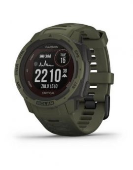 Smartwatch Garmin Instinct Solar Tactical Verde Militar - 23*23mm - gps - carga solar - frec cardiaca - pulsioximetro - notificaciones - caja reforzada
