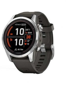 Reloj deportivo Garmin Fénix 7S Pro 1.2' Power Glass GPS Solar Plata Banda Grafito