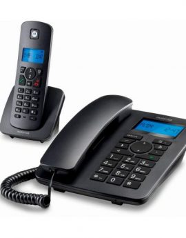 Motorola C4201 Combo Negro / Teléfonos Fijo + Inalámbrico