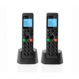Motorola DOT202 Duo Negro / Teléfonos Inalámbricos