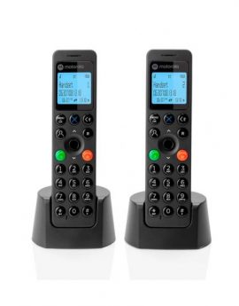 Motorola DOT202 Duo Negro / Teléfonos Inalámbricos