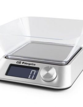Báscula de Cocina Electrónica Orbegozo PC 1030/ hasta 5kg/ Plata