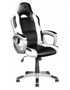 Silla Trust Gaming GXT 705W Ryon Blanco/negro - 360º - piston clase 4 - reclinable