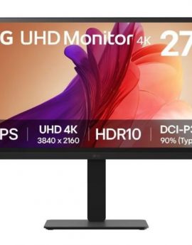 Monitor Profesional LG UltraFine 27BA45U-B 27'/ 4K/ Regulable en altura/ Negro