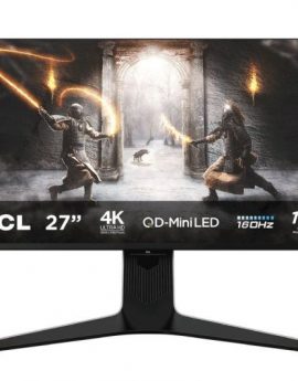 Monitor Gaming TCL 27R83U 27'/ 4K/ 1ms/ 160Hz/ VA/ Regulable en altura/ Blanco y Negro